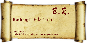 Bodrogi Rózsa névjegykártya