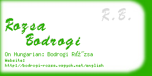 rozsa bodrogi business card